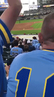 Security Tackle Fan Who Invaded Baseball Field
