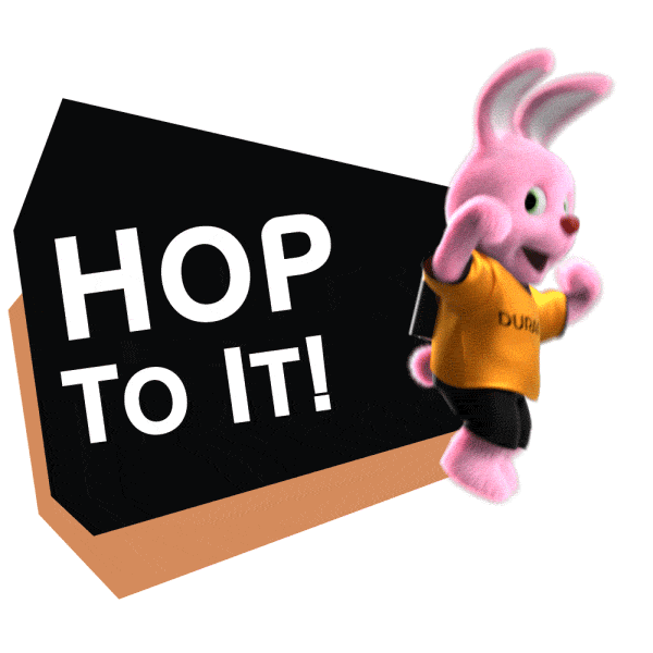 Happy Jump Sticker by Duracell Bunny for iOS & Android | GIPHY