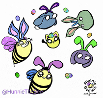 Easter Bunny Smile GIF by Hunnie the Bee