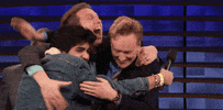 excited group hug GIF by Team Coco