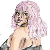 Girl Pink Sticker