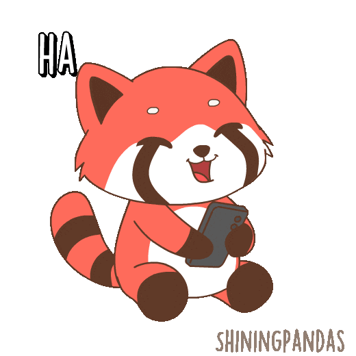 Red Panda Laughing Sticker