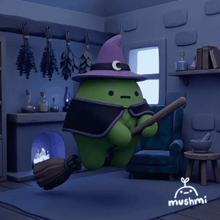 Flying Witch Animation GIF
