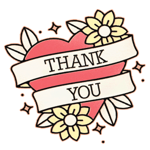 Thanks Thank You Sticker by Leopardprints photography