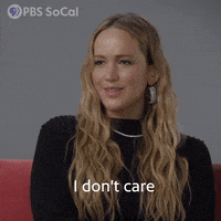 Couldnt Care Less Jennifer Lawrence GIF by PBS SoCal