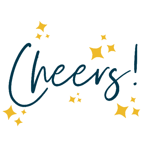 Cheers Celebrate Sticker by Melissa Reese Creative