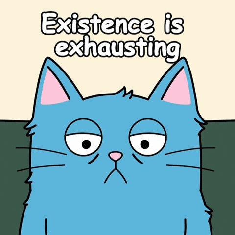 Blue Cat Burnout GIF