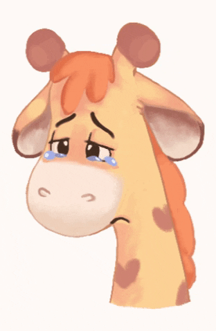 crying giraffe cartoon