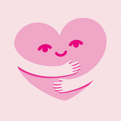 Giphy - Heart Hugs GIF by Pink Kisses