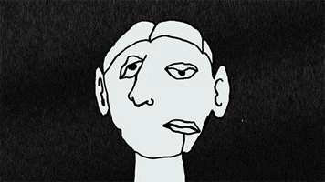 boytillekens black and white portrait hand drawn frame by frame GIF