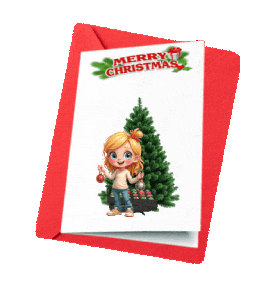 Boys Girls Christmas Sticker