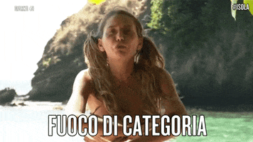 canale 5 fire GIF by Isola dei Famosi