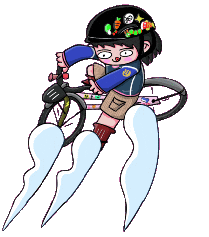 Bike Lady Sticker by Sukrin