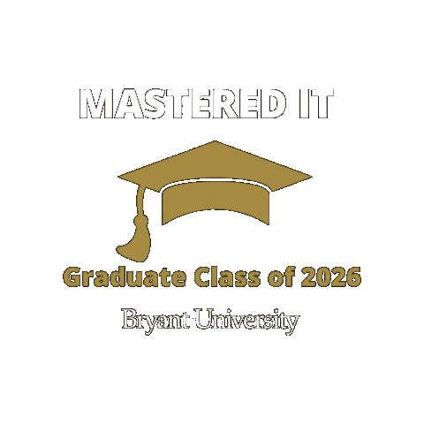 Bryant Bulldogs Graduation Sticker by Bryant Graduate Programs