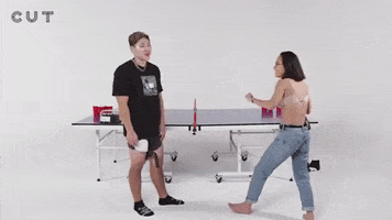beer pong surprise GIF by Cut