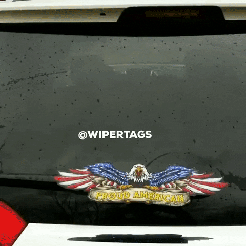 American Flag Usa GIF by WiperTags Wiper Covers
