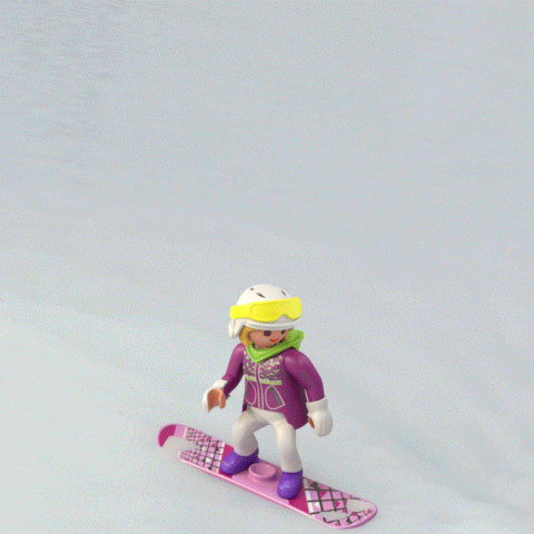 snow jump GIF by PLAYMOBIL