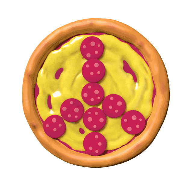 3D Pizza Sticker by Bleed Gfx