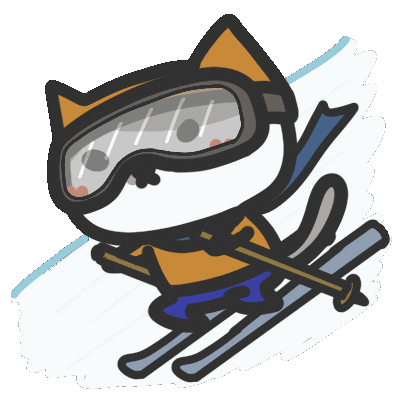 Ski Snowboarding Sticker by yomoyeah