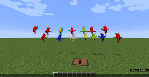 Minecraft Parrots Dancing Gif