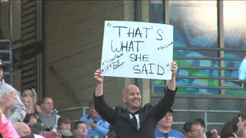 thats what she said the office night GIF by Kane County Cougars