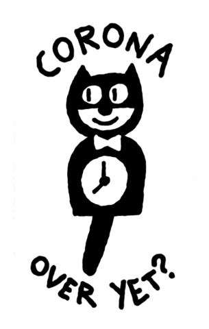 Cat Corona Sticker by Jasper Van Gestel