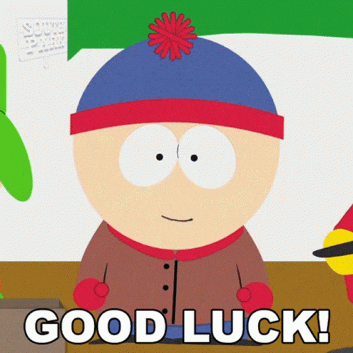 South Park Stan Good Luck GIF