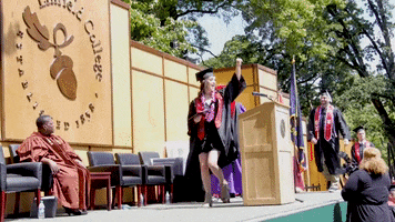 graduation fist pump GIF by Linfield College
