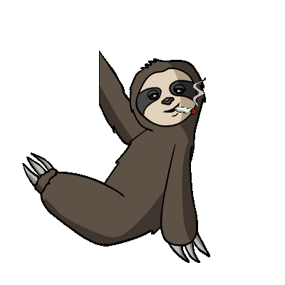 Sloth Smoking Sticker