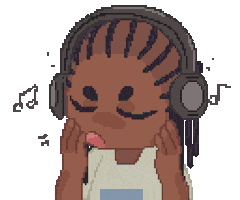 Pixel Singing Sticker by Bananelly