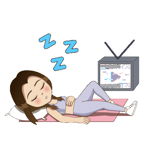 Tired Time For Bed Sticker by Chloe Ting