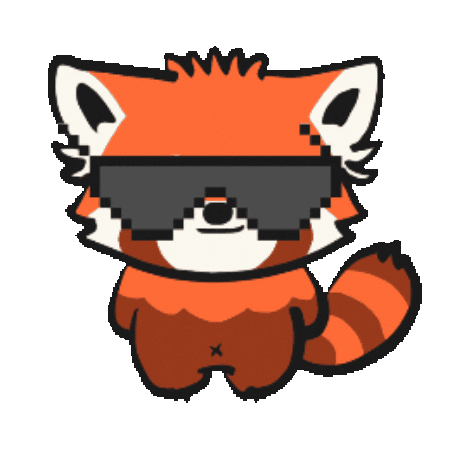Red Panda Sunglasses Sticker by Flowly