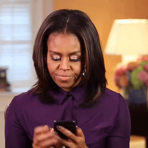 Image result for black woman typing on phone gif