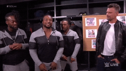 Giphy - tired big e GIF by WWE