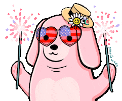 4Th Of July Party Sticker by Stefanie Shank