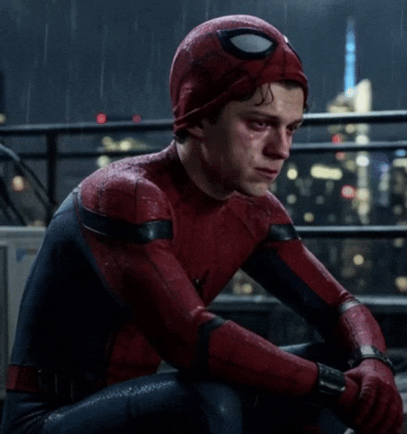 Sad Spiderman GIF
