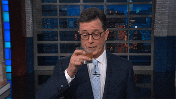 Donald Trump Drinking GIF by The Late Show With Stephen Colbert