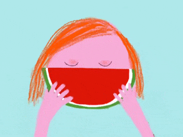 Sad Watermelon Seeds GIF by Barbara Pozzi