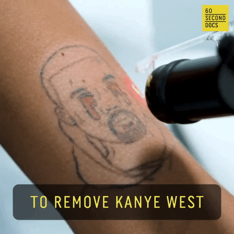 Kanye Tattoo Removal GIF by 60 Second Docs