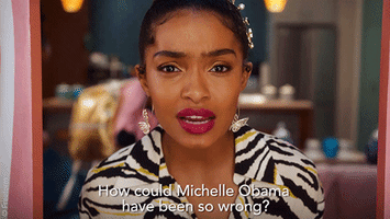 Confused Michelle Obama GIF by grown-ish