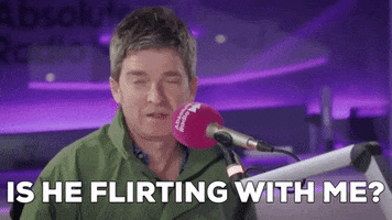 Noel Gallagher Flirt GIF by AbsoluteRadio