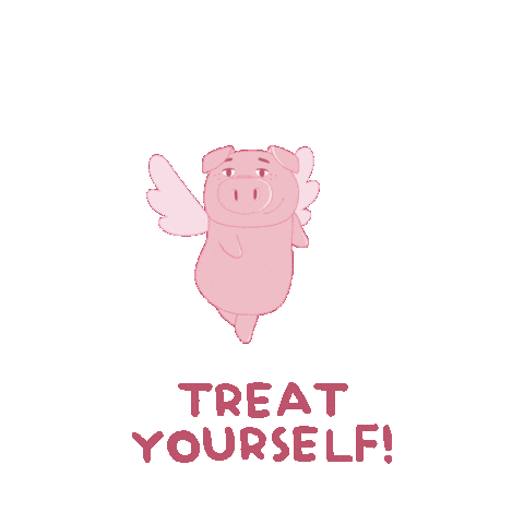 Treat Yourself Do It Sticker by PositivelyPigasus