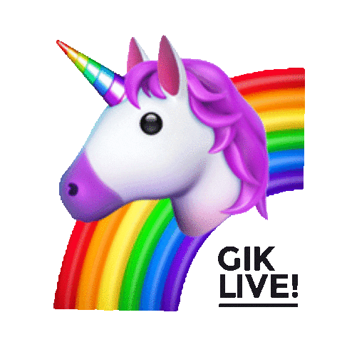 Wine Unicorn Sticker by Gik Live!