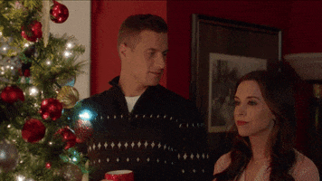Almost Kiss Christmas Tree GIF by Hallmark Channel