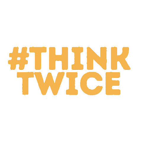Thinktwice Sticker by tehikuconnect