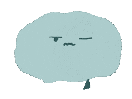 Cloud Raining Sticker by Maria Sann