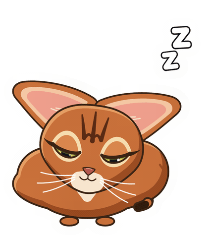Tired Cat Sticker by Venus · LangX
