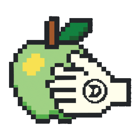 Apple 2D Sticker by Daze Off