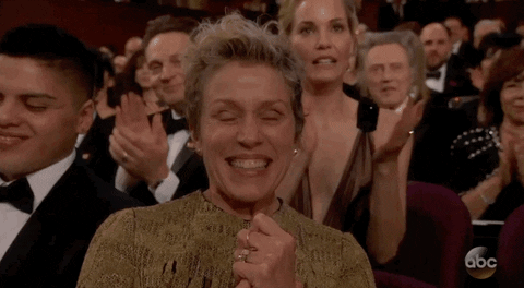 happy frances mcdormand GIF by The Academy Awards