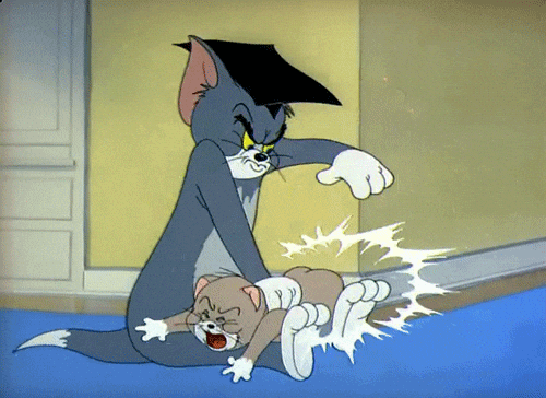 Spank Tom And Jerry Gif